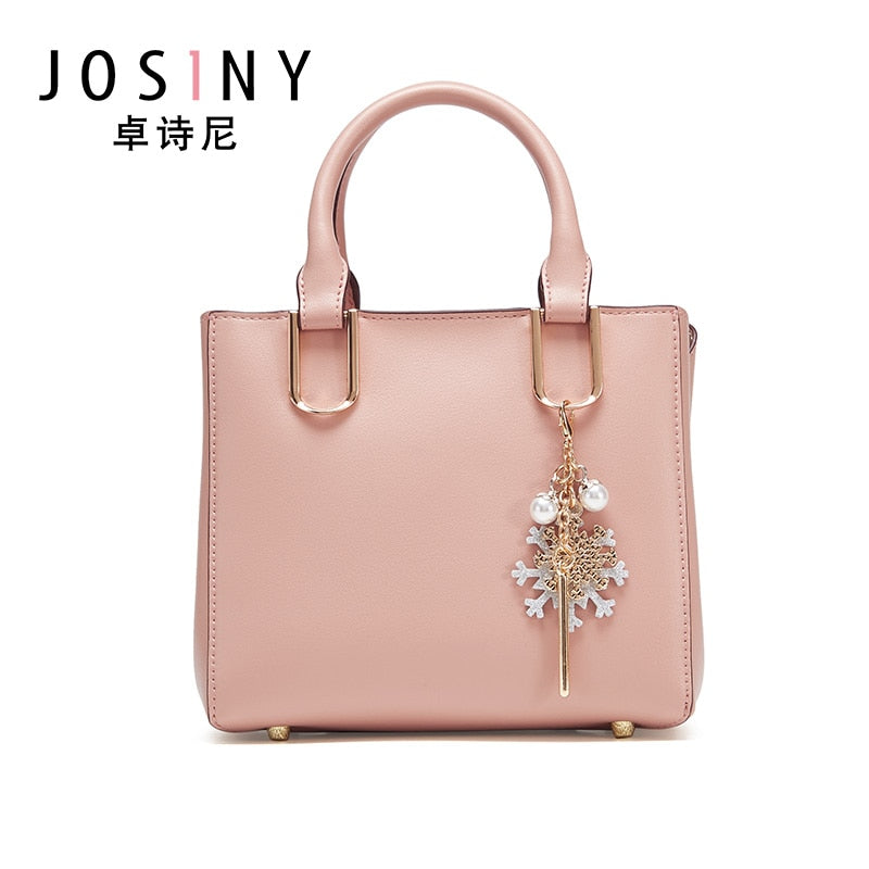 JOSINY Handbag for Women Fashion Exquisite Shopping Bag Retro Casual Women Totes Shoulder Bags Leather Solid Color