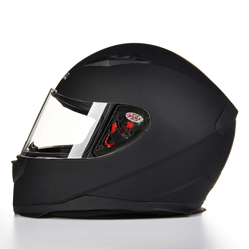 Jiekai Motorcycle Full face Helmet winter men Racing Classic Collar Helmets Motocicleta Headgear Casque Casco Capacete