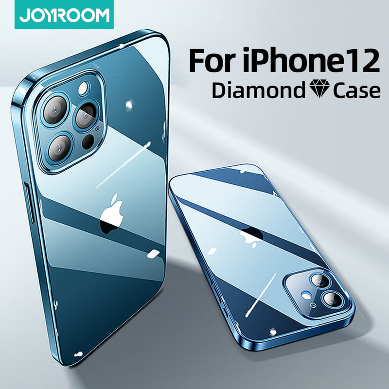 Joyroom Clear Case For iPhone 12 Pro Max 12 mini PC+TPU Shockproof Full Lens Protection Cover For iPhone 12 min Transparent Case