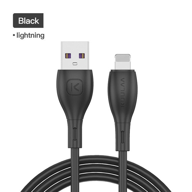 KUULAA Liquid Silicone Cable For iPhone 12 11 Pro Max X XR XS 8 7 6 6S 5 5S SE iPad Charging Charger Cord Wire For iPhone Cable