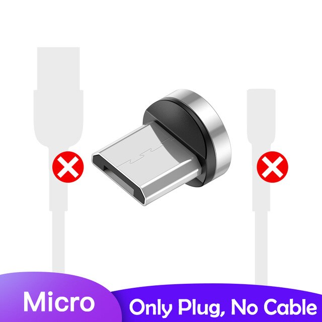 KUULAA Magnetic Cable USB Type C Micro for iPhone 3A Fast Charging Cord USB Data Charging Wire LED Lighting Magnet Type-C Charge