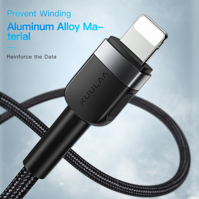 KUULAA USB Cable For iPhone 11 X XS Max 2.4A Fast Charging USB Charger Data Cable For iPhone Cable SE 8 7 6 USB Charge Cord