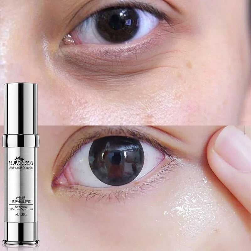 Korean Skin Care Anti Wrinkle Eye Cream Six Peptides Serum Anti Aging Remover Dark Circle Bag Firming nourish eye Balm Mask 20g