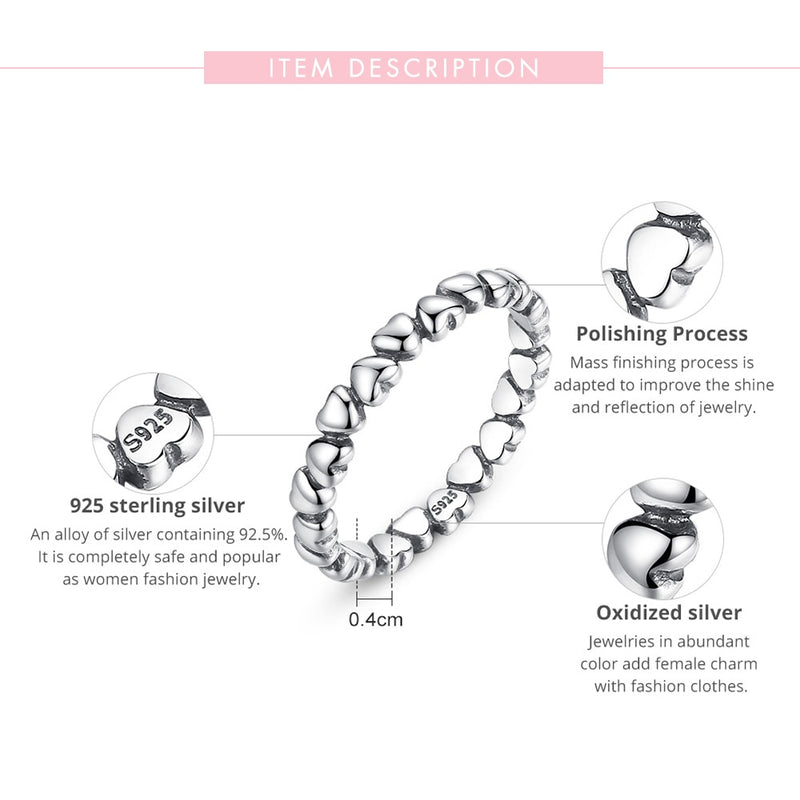 LEKANI 925 Sterling Silver Ring Love Heart Star Party Ring For Women Wedding Rings Original Fine Jewelry 5 Styles Hot Sale 2020