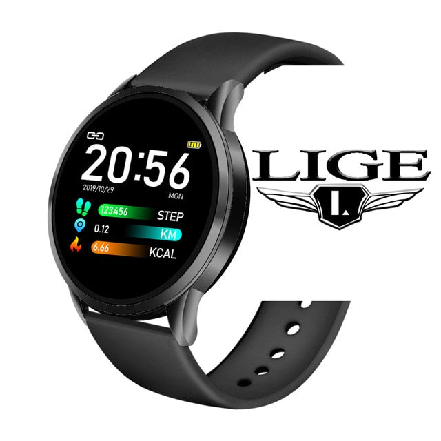 LIGE New Ceramic Smart Watch Women Heart Rate Blood Pressure Monitor For Android IOS Sport Multifunctional Steel Belt Smartwatch