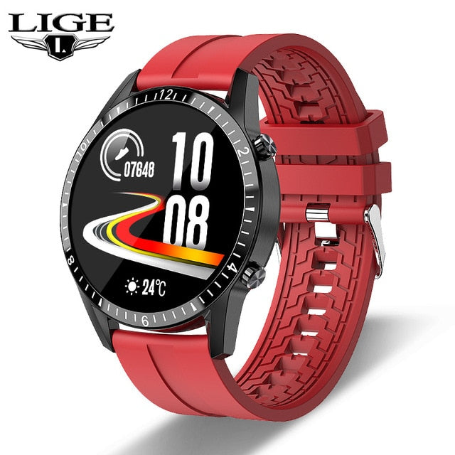 LIGE Smart Watch Phone Full Touch Screen Sport Fitness Watch IP68 Waterproof Bluetooth Connection For Android ios smartwatch Men
