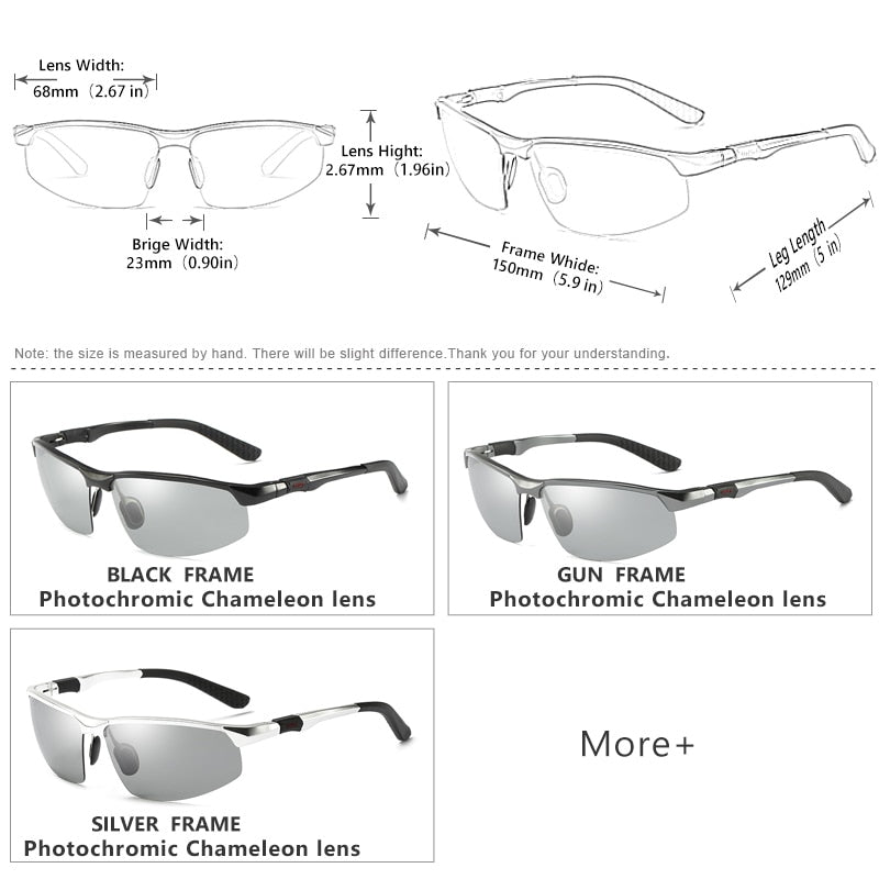 LIOUMO Photochromic Sunglasses Men Polarized Chameleon Glasses Male Change Color Sun Glasses Day Night Vision Driving Eyewear