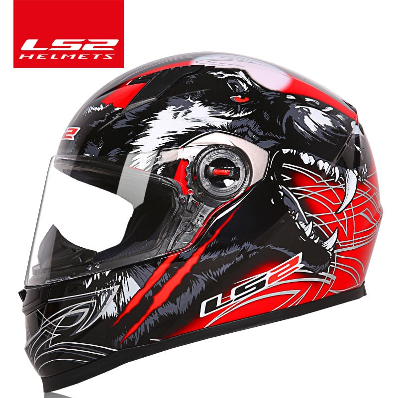 LS2 FF358 full face motorcycle helmet ls2 samurai motocross racing man woman casco moto casque LS2 ECE approved no pump