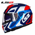 LS2 FF390 Breaker Split Motorcycle Helmets with inner sun shield Chrome Full face racing motorbike helmets DOT  moto helmets