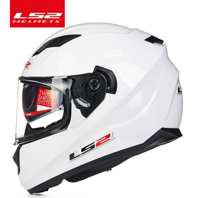 LS2 ff328 motorcycle helmet with inner sun visor dual lens moto helmet full face helmet without airbag casque moto capacete