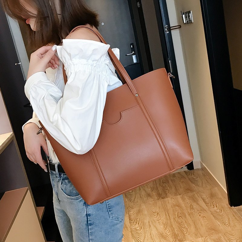 Large PU Leather Casual Tote Bags for Women 2020 Fashion Luxury Handbags Women Bags Designer Big Bag Shopper Shoulder Bag Brand
