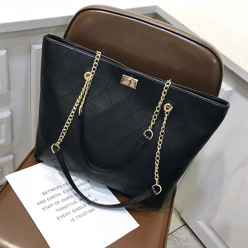 Large Women Casual Totes Bag Female simple black hobos bags PU Leather Shopper Shoulder Bags Lady Big Mommy Handbag Bolso Mujer