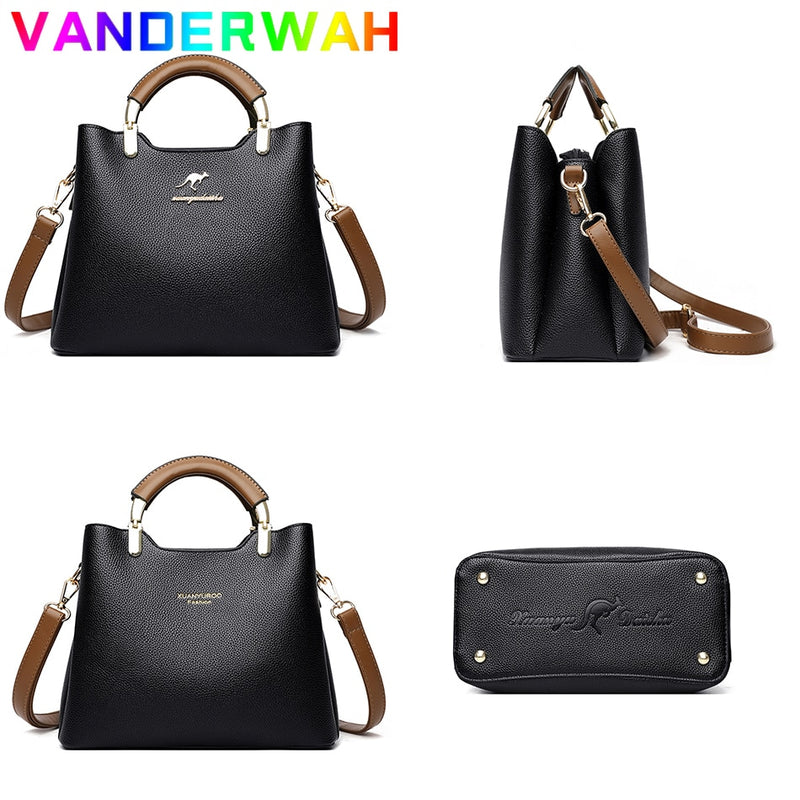 Leather Casual Crossbody Bags for Women Mini Ladies Luxury Designer Tote Handbag Top Handle High Quality Shoulder Bag Sac A Main