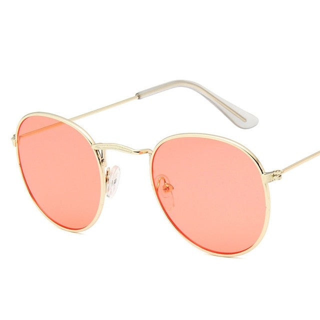 LeonLion 2021 Classic Small Frame Round Sunglasses Women/Men Brand Designer Alloy Mirror Sun Glasses Vintage Modis Oculos