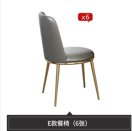 Light luxury dining table marble dining table modern simple household small family dining table chair combination Hong Kong Styl