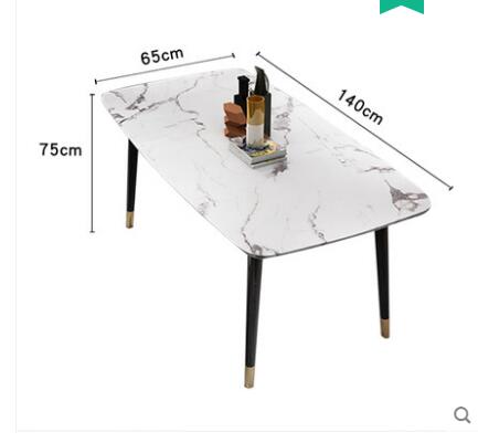 Light luxury marble table modern simple small family dining table combination dining table household Nordic style negotiation