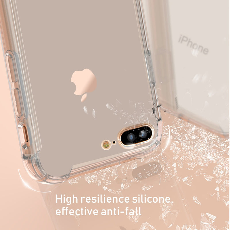 Luxury Anti-Knock Shockproof Transparent Silicone Phone Case For iPhone 12 11 Pro Xs MAX XR 6 7 8 6s Plus Clear Soft Cover Cases