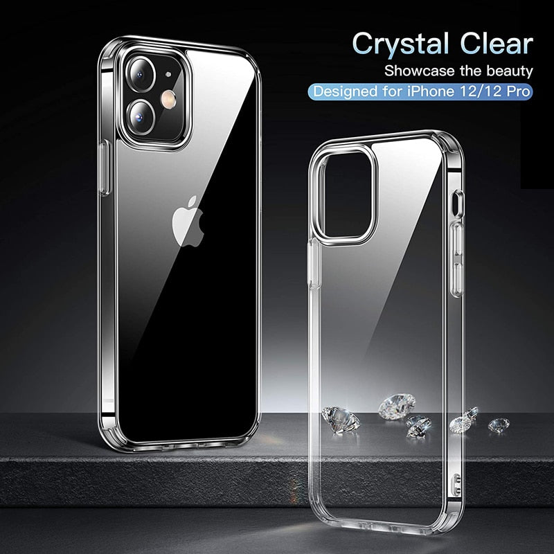 Luxury Case For iPhone X XS 8 7 6S 12 SE 2 Capinha Ultra Thin Slim Soft TPU Silicone Cover Case For iPhone XR 8 11 7 Coque Funda