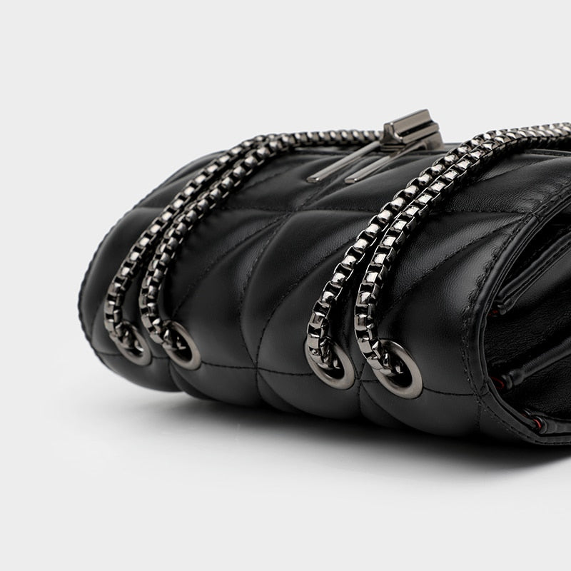 Luxury Designer Bags Women Leather  Chain Crossbody Bags For Women Handbags Shoulder Bags Messenger Female Za Clutch
