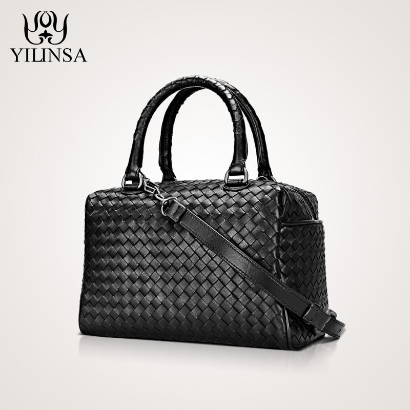 Luxury Handbags Women Bags Designer 100% Sheepskin Genuine Leather Corssbody Hand woven Soft Large Capacity Handbags