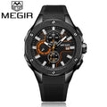 MEGIR Men Sport Watch Top Brand Luxury Chronograph Silicone Strap Quartz Military Big Dial Watches Clock Male Relogio Masculino