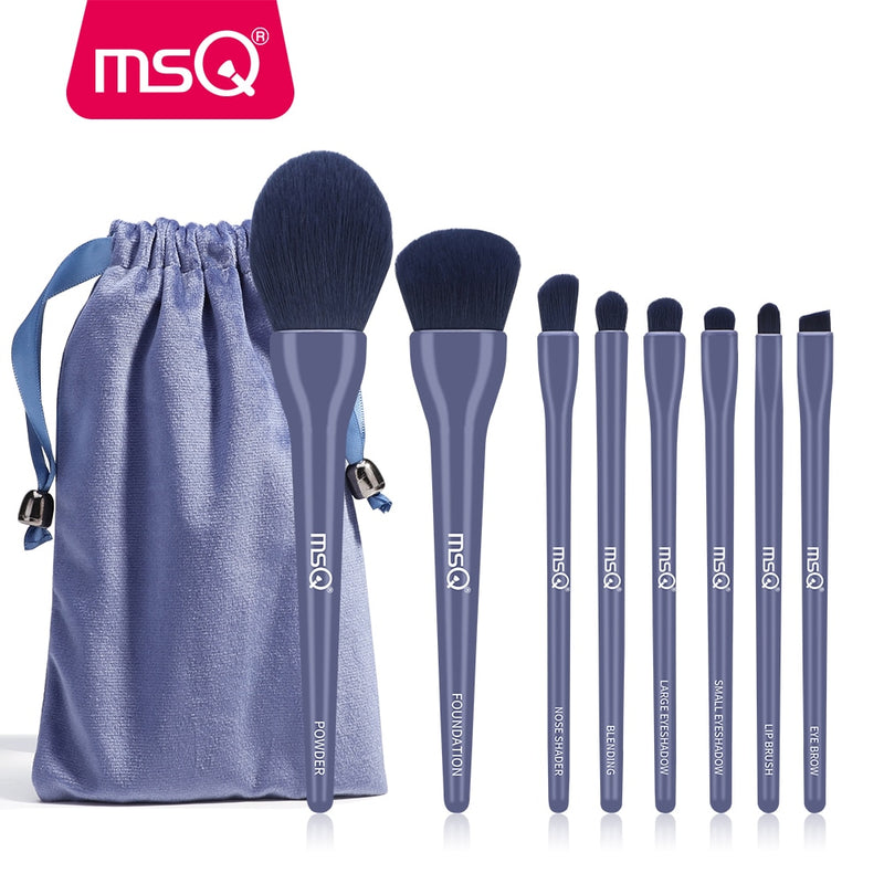 MSQ 8PCS Makeup Brushes Sets Powder Foundation Eyeshadow Blusher Professional Beauty Make Up Candy Cosmetic Tool With Bag