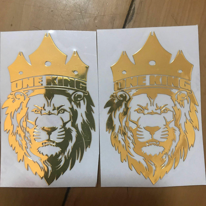 MT-64 one king lion 3D Car Stickers Cool  Logo Car Styling Metal Badge Emblem Tail Decal Motorcycle Car Accessories Automobile