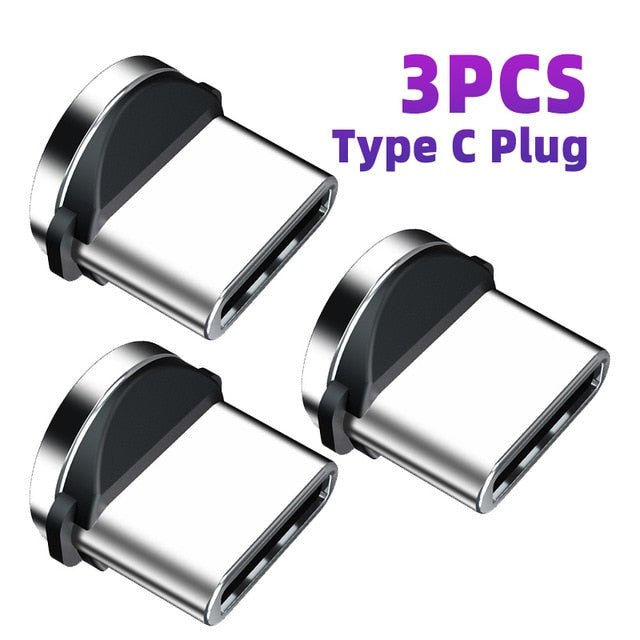 Magnetic Plug 2 Pin Magnetic Charging Cable Adapter Micro USB Type C Magnet Connector Mobile Phone Dust Plugs