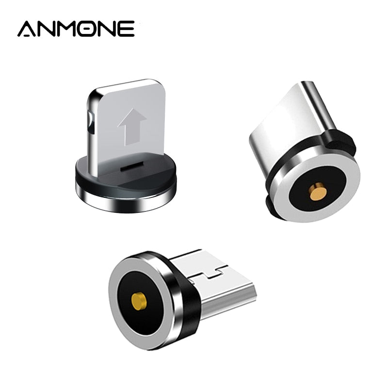 Magnetic Plug 2 Pin Magnetic Charging Cable Adapter Micro USB Type C Magnet Connector Mobile Phone Dust Plugs