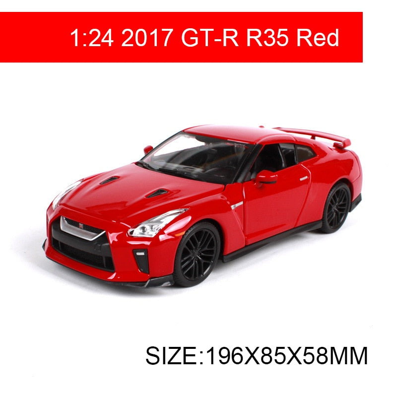 Maisto Bburago 1:24 Nissan 2017 GT-R GTR R35 Sports Car Alloy Car Metal Toys gift modified car simulation model For Collection