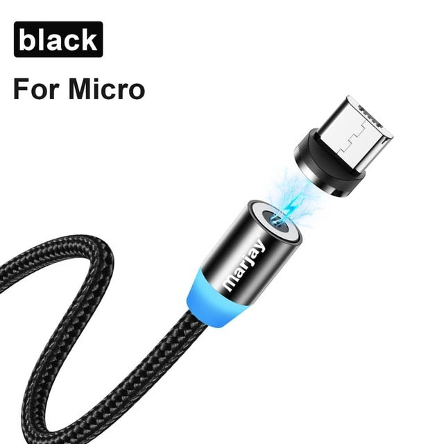 Marjay Magnetic Cable Fast Charging Micro USB Type C Cable For iPhone Samsung Xiaomi Mobile Phone Magnet Charger USB Cord Wire