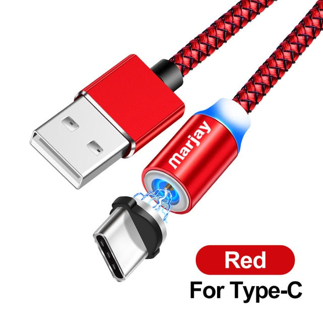 Marjay Magnetic USB Cable For iphone Fast Charging Micro USB Type C Cable For Samsung Xiaomi Huawei Mobile Phone Charger Wire