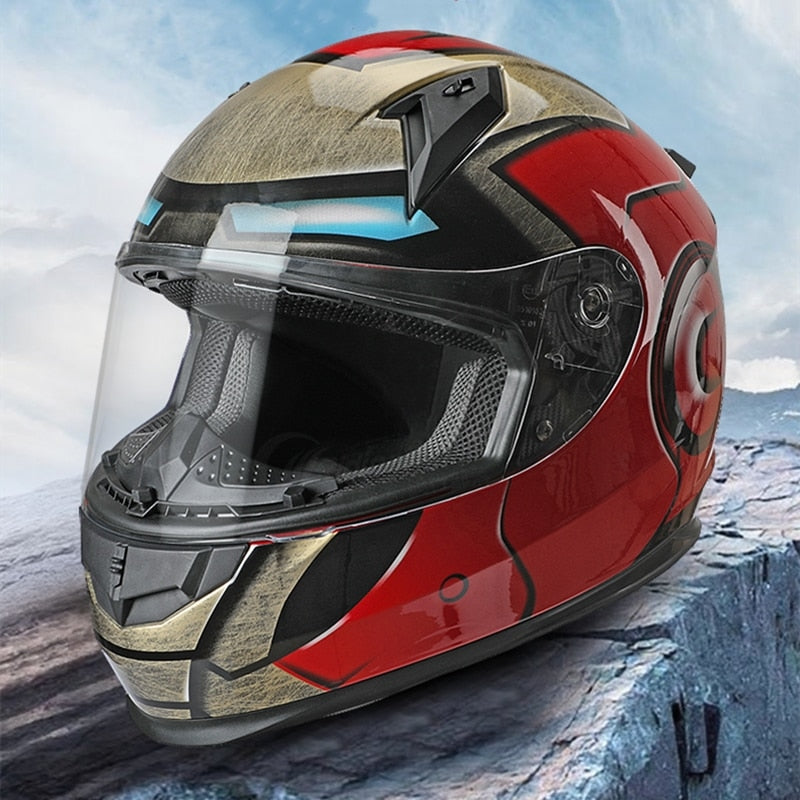 Marvel style Helmet Motorcycle Full Face Motocross Professional Riding Helmet Iron Man Venom Joker cosplay for Men Women X301