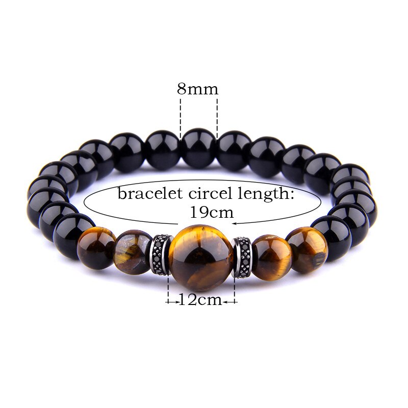 Men Bracelet Natural Stone Bracelets Beads Tiger Eyes Bracelet for Women Men Jewelry femmes hommes bijoux