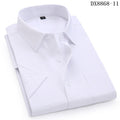 Men's Casual Dress Short Sleeved Shirt Twill White Blue Pink Black Male Regular Fit Shirt Men Social Shirts 4XL 5XL 6XL 7XL 8XL