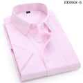 Men's Casual Dress Short Sleeved Shirt Twill White Blue Pink Black Male Regular Fit Shirt Men Social Shirts 4XL 5XL 6XL 7XL 8XL