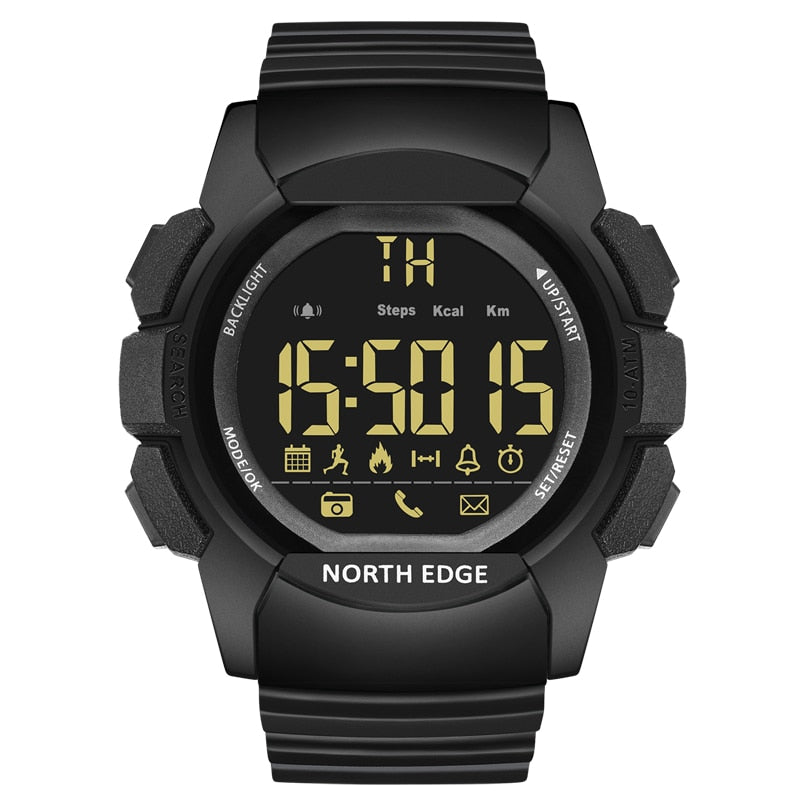 Men's Watch Military Water Resistant 100M NORTH EDGE Sport Watch Army Led Digital Wrist Stopwatches For Male For IOS Android