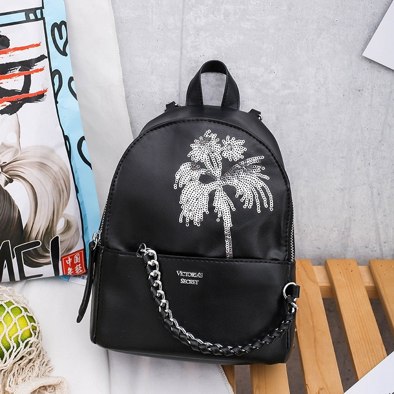 Mochila Femenina Bag Waterproof European American Style Lady's Fashion All-match Travel Backpack Storage Bag Leather Versatile