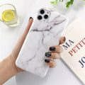 Moskado Marble Stone Texture Phone Case For iPhone 12 Pro 11 Pro Max X XR XS 7 8 6 6s Plus Colorful Soft IMD Silicone Back Cover