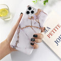 Moskado Marble Stone Texture Phone Case For iPhone 12 Pro 11 Pro Max X XR XS 7 8 6 6s Plus Colorful Soft IMD Silicone Back Cover