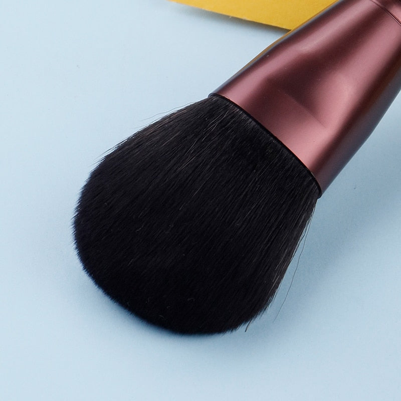 MyDestiny makeup brush-Yellow series 11pcs synthetic hair brushes set-face&eye cosmetic pen-artificial hair-beauty-beginer tool