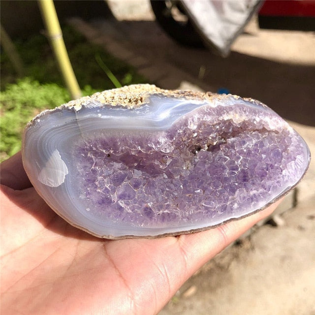 NATURAL Amethyst Crystal In Agate Cave crystal specimen Home furnishing decoration stone Reiki healing amethyst