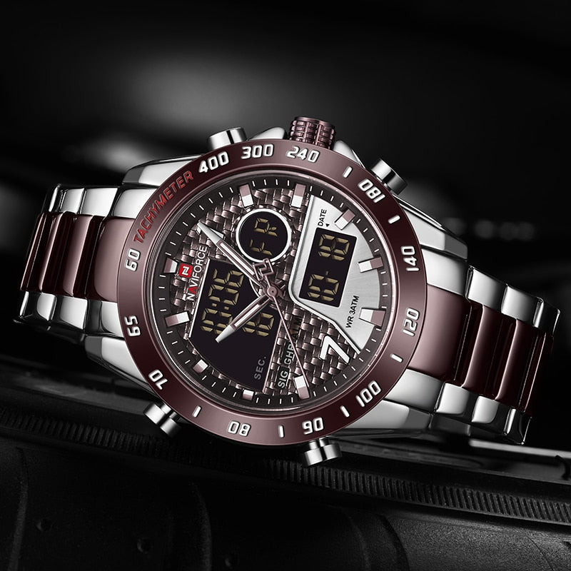 NAVIFORCE Watch Men Luxury Brand Dual Display Watches Men’s Sports Quartz Wristwatch Analog Digital Male Clock Relogio Masculino