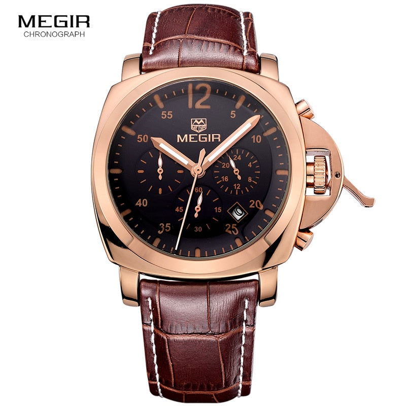 NEW 2018 Brand MEGIR Watches men Fashion Casual Quartz Watch Man Waterproof Sports Military Stainless Steel Wrist watches