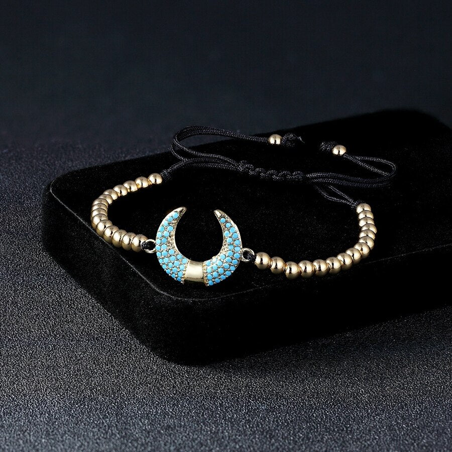 NIDIN New Trendy  Handmade U Shape Charm Bracelet For Elegant Women AAA Cubic Zircon Jewelry Wholesale Fine Party Jewelry