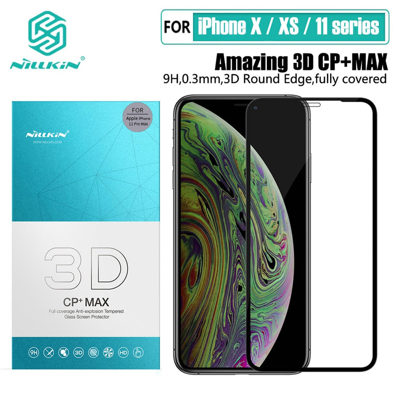 NILLKIN anti glare Screen Protector For iPhone 11 Pro Max H/H+Pro/CP/XD/3D Protective Tempered Glass for iPhone X XR XS Max film