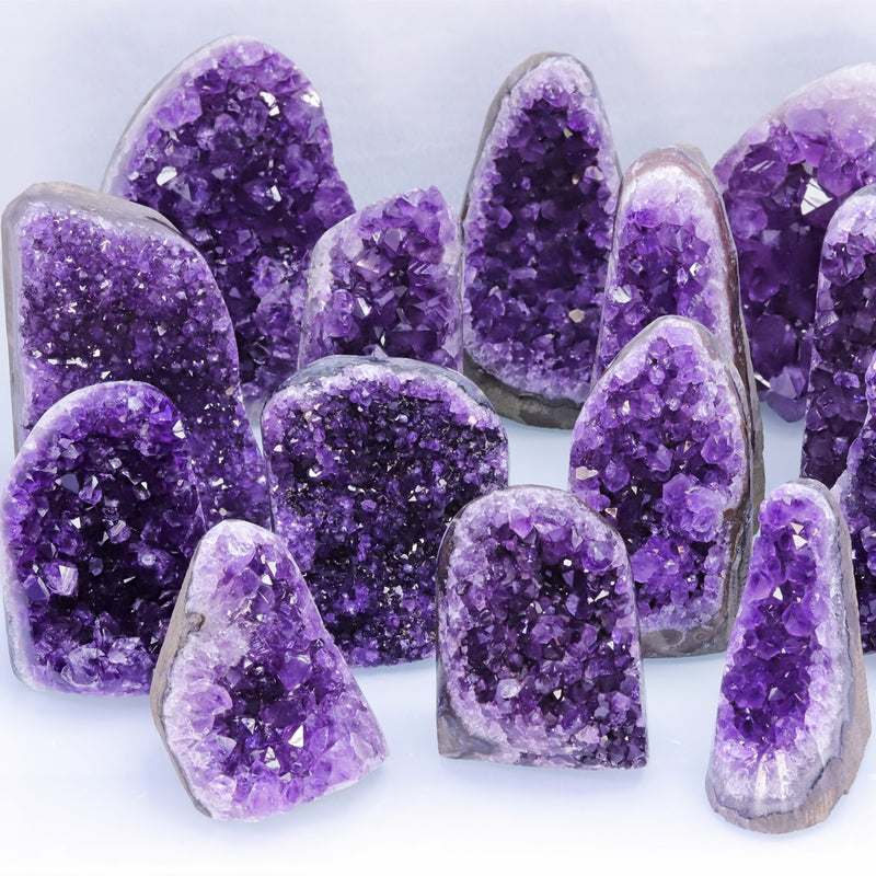 Natural Ametista Amethyst Geode Quartz Cluster Crystal Specimen Energy Healing Thunder Egg Wholesale