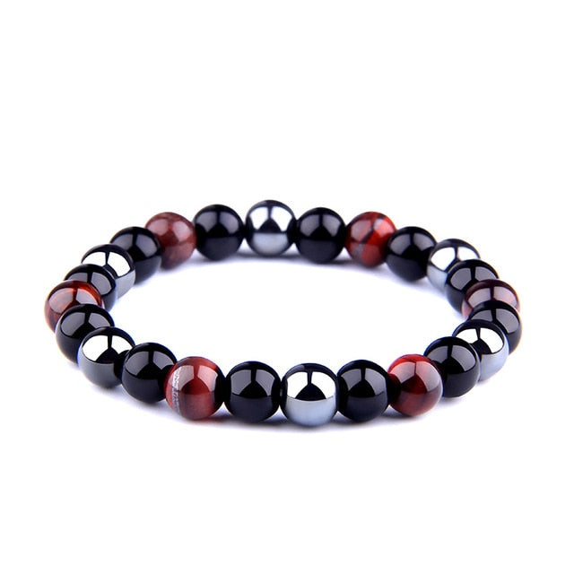Natural Black Obsidian Hematite Tiger Eye Beads Bracelets Men for Magnetic Health Protection Women Jewelry Pulsera Hombre