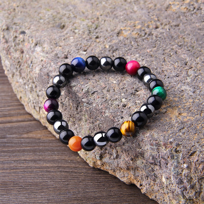 Natural Black Obsidian Hematite Tiger Eye Beads Bracelets Men for Magnetic Health Protection Women Jewelry Pulsera Hombre