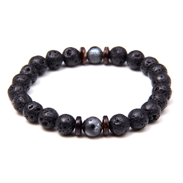 Natural Labradorite Bracelets Set Clear Energy Real Hematite Bracelets Men Polished Black Onyx Stone Beads Bracelets For Women